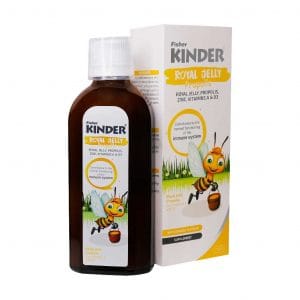 شربت رویال ژلی کیندر جهت تقویت سیستم ایمنی و حفظ سلامت عمومی بدن و حاوی ویتامین‌های گروه B ،C ،A ،D۳ ،E و K۱ است - دیجی فارما