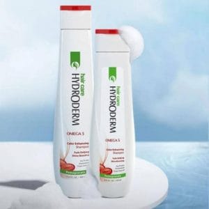 شامپو تثبیت کننده رنگ مو هیدرودرم - ابرسان قوی مو حاوی امگا 3 پروتئین سویا عصاره انار و روغن و هسته انگور - افزایش براقیت شفافیت مو