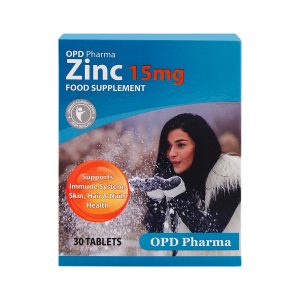 قرص زینک او پی دی فارما - قرص زینک - زینک او پی دی فارما -حفظ سلامت پوست، مو و ناخن -تقویت سیستم ایمنی - آنتی اکسیدان قوی- ترمیم ترک لب‌ها- بهبود زخم‌ها