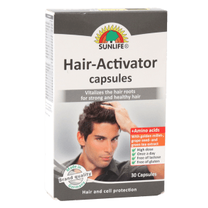 کپسول هیر اکتیواتور 30 عددی - Sunlife Hair Activator - تقویت ریشه و کمک به افزایش استحکام تارهای مو - جلوگیری از ریزش موها و موثر در افزایش حجم موها-کپسول هیر اکتیواتور - قیمت و خرید کپسول هیر اکتیواتور - خواص هیراکتیواتور - Hair Activator - لینک خرید کپسول هیر اکتیواتور از دیجی فارما