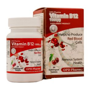 قرص زیرزبانی ویتامین ب12 1000 میکروگرم او پی دی فارما 50 عدد -  Vitamin B12 -قرص ویتامین ب12 - قرص ویتامین b12 - ویتامینB -