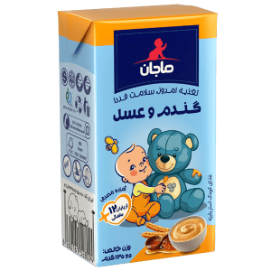 غذای کودک گندم و عسل ماجان 135 گرم کاله - Kaleh Majan Wheat and Honey Puree - کمک به استحکام و رشد دندان‌‎ها و استخوان‌ها - مناسب کودکان بالای یک سال