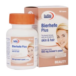 قرص بیرهف پلاس یوروویتال 60 عدد - Bierhefe - تقویت رشد و حفظ سلامت پوست -حفظ سلامت موها -بهبود رشد ناخن-تقویت رشد ناخن, تقویت کننده پوست, تقویت کننده مو