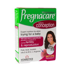قرص پرگناکر کانسپشن ویتابیوتیکس 30 عدد - Pregnacare Conception - حاوی انواع ویتامین B ،D، فولیک اسید و زینک مورد نیاز بدن قبل از بارداری