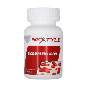 قرص ب کمپلکس پلاس آهن نکستایل 60 عدد - Nextyle B Complex Plus Iron - تامین نیاز روزانه بدن به ویتامین‌های گروه B - جلوگیری از کم خونی ناشی از فقر آهن