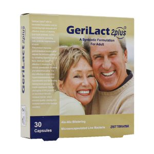 کپسول ژری لاکت توپلاس 30 عددی زیست تخمیر - Gerilact 2plus -کاهش علائم سندروم روده تحریک پذیر و بیماری‌های التهاب روده -درمان یبوست مزمن، نفخ و درد شکمی