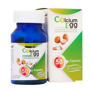 کپسول کلسیم اگ ‌های هلث 50 عدد - Hi Health Calcium Egg - کمک به کاهش تحرک و درد مفاصل - موثر در سلامت استخوان و مفاصل - حاوی کلسیم کربنات