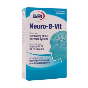 کپسول نورو بی ویت یوروویتال 60 عدد - Eurhovital Neuro B Vit - بهبود خلق و خو و کمتر شدن تنش‌های عصبی - کمک به سلامت سیستم عصبی-تامین ویتامین‌های گروه ب