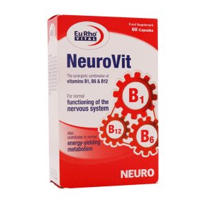 کپسول نوروویت یوروویتال 60 عدد - Neurovit -بهبود عملکرد طبیعی سیستم عصبی و عملکرد روان شناختی -کمک به افزایش تمرکز و مقاومت به استرس- کاهش ضعف و خستگی
