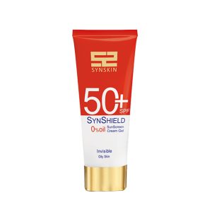 ژل کرم ضد آفتاب بی رنگ فاقد چربی ساین شیلد SPF50 ساین اسکین - SynsKin Syn Shield Invisible Sun Screen Cream Gel for Oily Skin SPF50 -