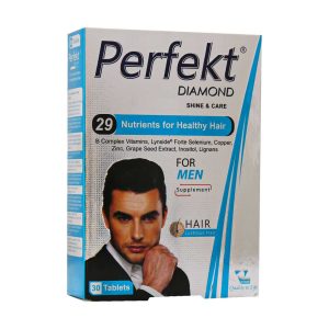 قرص پرفکت دایموند آقایان ویتان ۳۰ عدد - Perfect Diamond For Men - فاقد ژلاتین، گلوتن، نمک، لاکتوز و مواد نگهدارنده -مکملی مناسب برای مو - کمک به سلامت مو