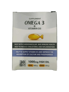 سافت ژل امگا۳ + د۳ تهران دارو 30 عدد - omega3 + vitamin D3 - سافت ژل omega3 و d3 -تقویت سیستم ایمنی - تقویت استخوان‌ها و پیشگیری از پوکی استخوان
