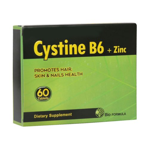 قرص سیستین B6 و زینک بایو فرمولا 60 عدد - قیمت قرص سیستین B6 و زینک - Bio Formula Cystine B6 And Zinc 60 Tablets - قرص ب6 - قرص B6 -