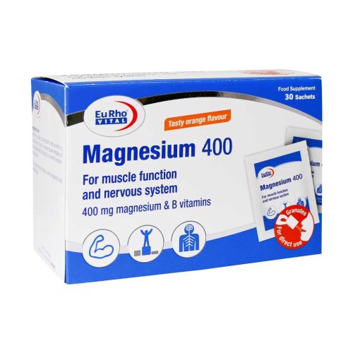 ساشه منیزیم 400 یوروویتال 30 عدد با طعم پرتقال - Eurho Vital Magnesium 400 30 Sachets - قیمت ساشه منیزیم - منیزیم - منیزیم یوروویتال