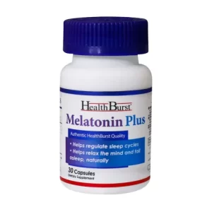 کپسول ملاتونین پلاس هلث برست 30 عدد - Health Burst Melatonin Plus 30 Capsules - کپسول ملاتونین کمک به تنظیم خواب و درمان اختلالات خواب و ایجاد آرامش در شب