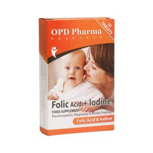 قرص ید و فولیک اسید او پی دی فارما ۳۰ عدد - OPD Pharma Iodine & Folic Acid 30 Tabs - قرص ید - قرص فولیک اسید - فولیک اسید