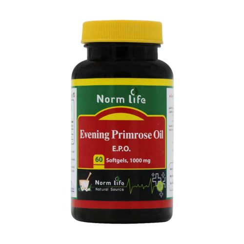 کپسول ژلاتینی روغن گل مغربی نورم لایف 60 عددی - Norm life Evening Primrose Oil 60 Caps - کمک به مدیریت علائم PMS-بهبود سلامت پوست و مقابله با خشکی