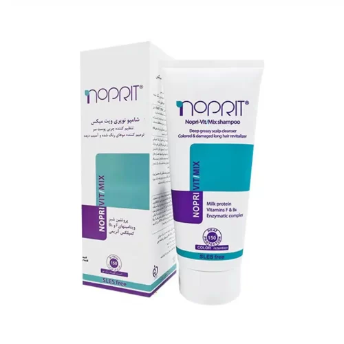 شامپو ویت میکس نوپریت 200 میلی لیتر - Noprit Nopri Vit Mix Shampoo 200 ml - شامپو موی سر تنظیم کننده چربی پوست سر ، نرم کننده موی خشک و اسیب دیده