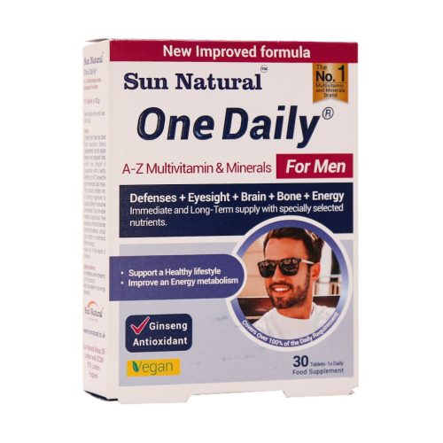 قرص مولتی ویتامین و مینرال اقایان وان دیلی سان نچرال 30 عددی - Sun Natural One Daily 30 Tablets - قیمت قرص مولتی ویتامین مخصوص آقایان وان دیلی سان نچرال