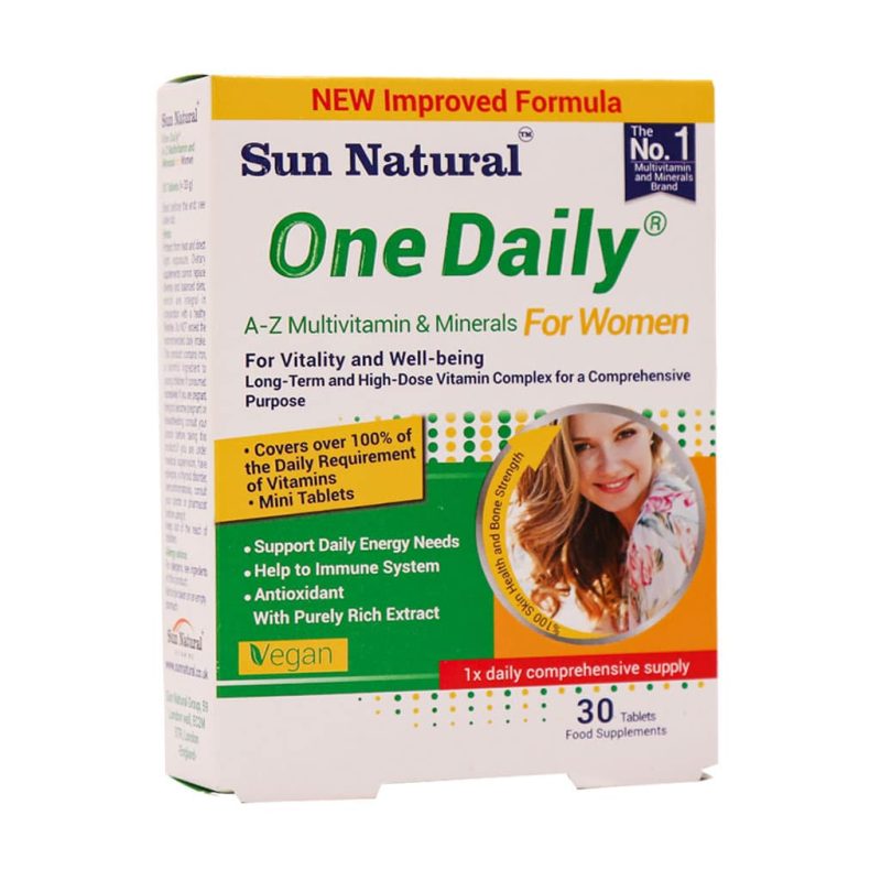 قرص مولتی ویتامین و مینرال وان دیلی بانوان سان نچرال 30 عدد - Sun Natural One Daily For Women 30 Tablets - قرص مولتی ویتامین و مینرال وان دیلی